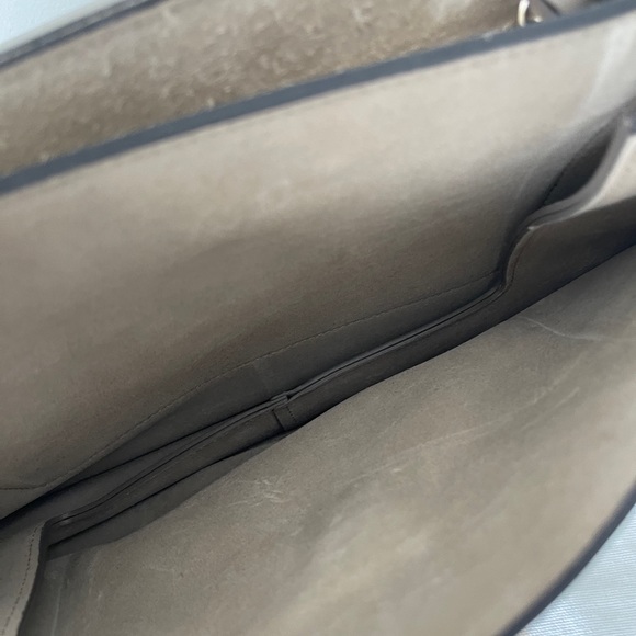 Chloe calfskin suede medium Faye shoulder bag Grey* authentic excellent conditio - Picture 11 of 14